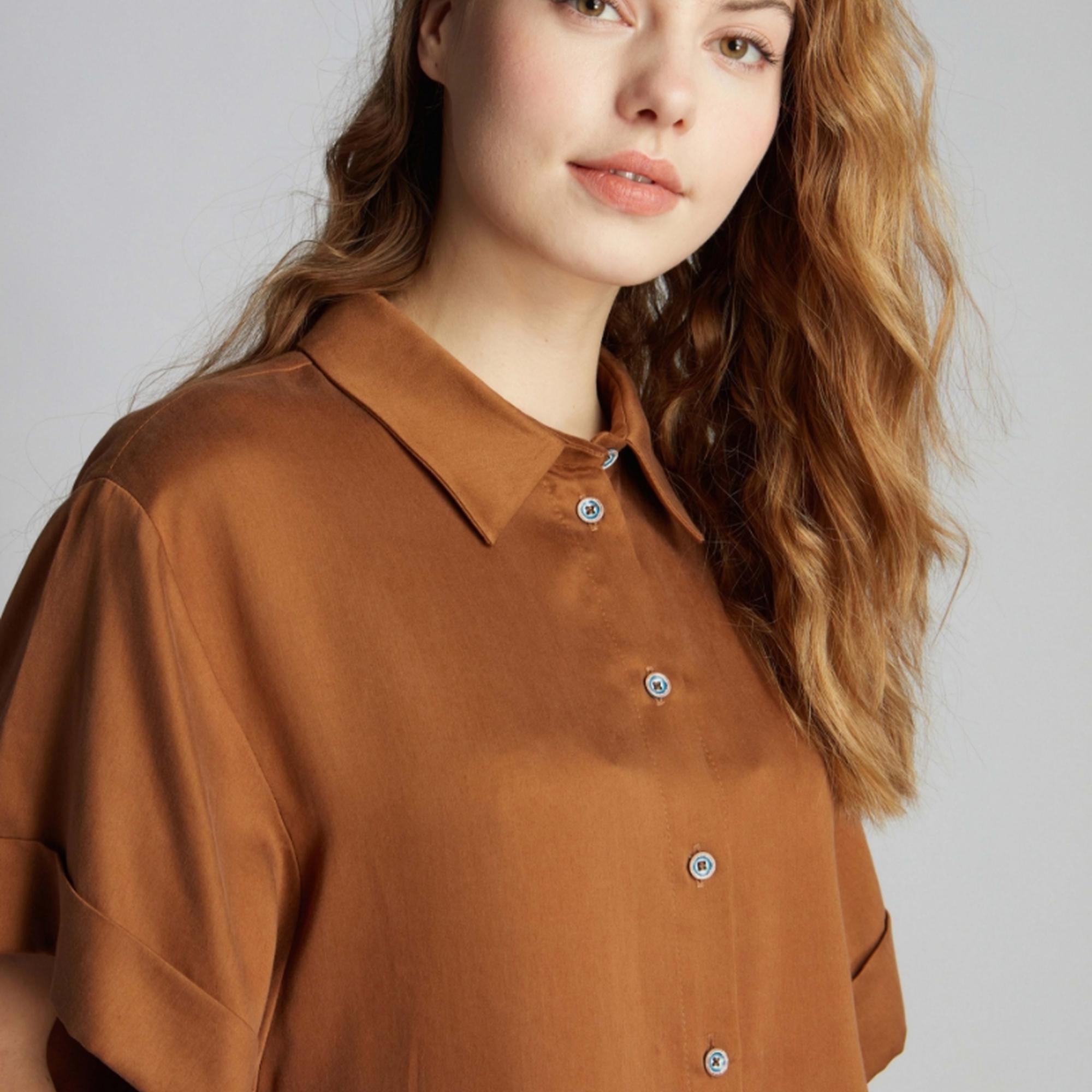 Kadın Gömlek 23674 134 - Brown Sugar