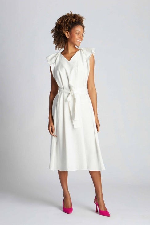  Kadın Elbise 23687 1000 - 1000 WHITE