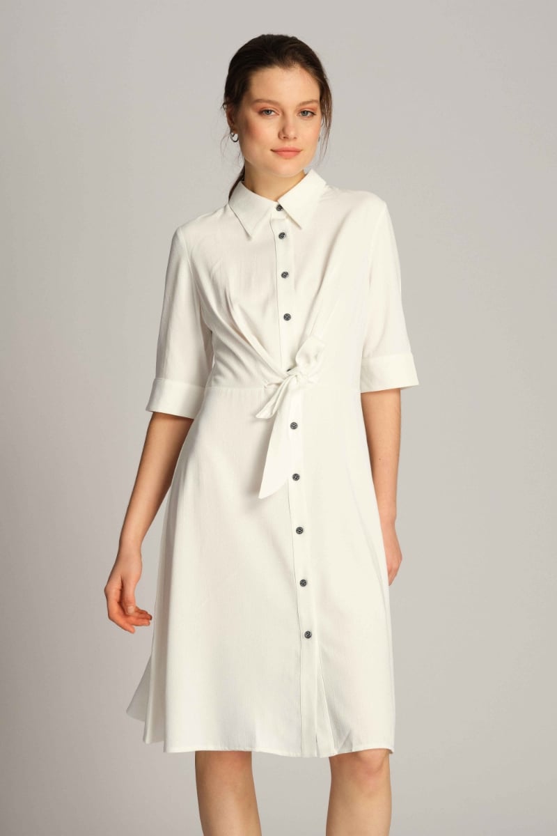  Kadın Elbise 23688 1000 - 1000 WHITE