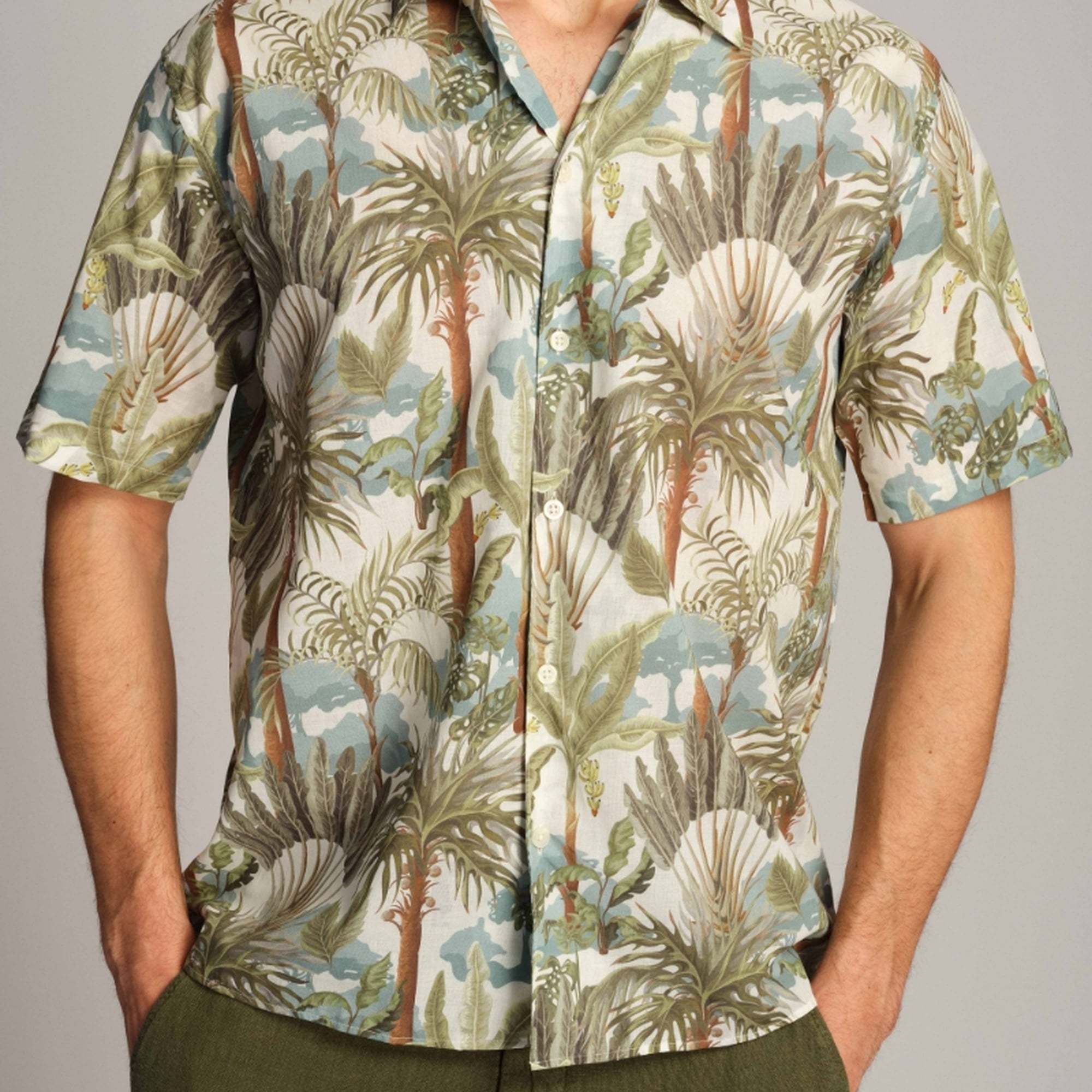 Erkek Gömlek 23512 50326 - Palm tree