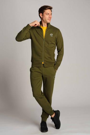  Erkek Örme Pantolon 23308 0324 - Iguana green