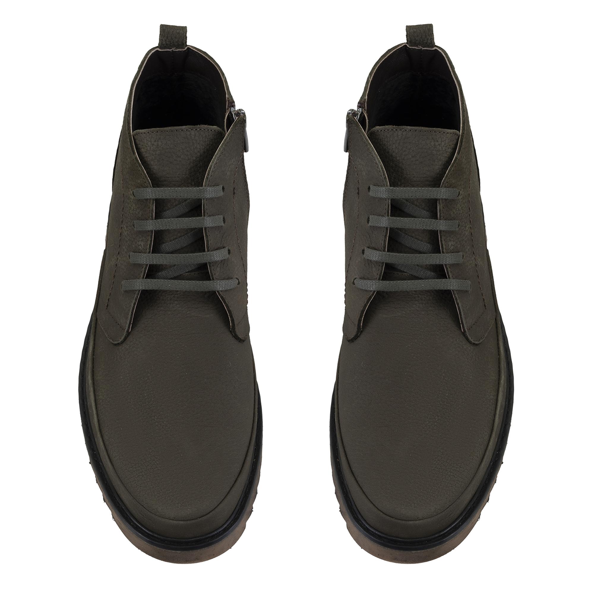 Amelas Yeşil Erkek Deri Bot