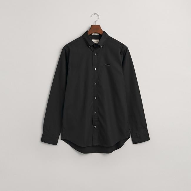  GANT Erkek Siyah Regular Fit Düğmeli Yaka Oxford Gömlek