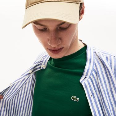  Lacoste Erkek Regular Fit Bisiklet Yaka Koyu Yeşil T-Shirt