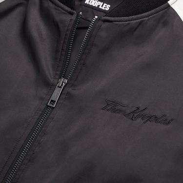  KADIN RENK BLOKLU SİYAH SATEN BOMBER CEKET