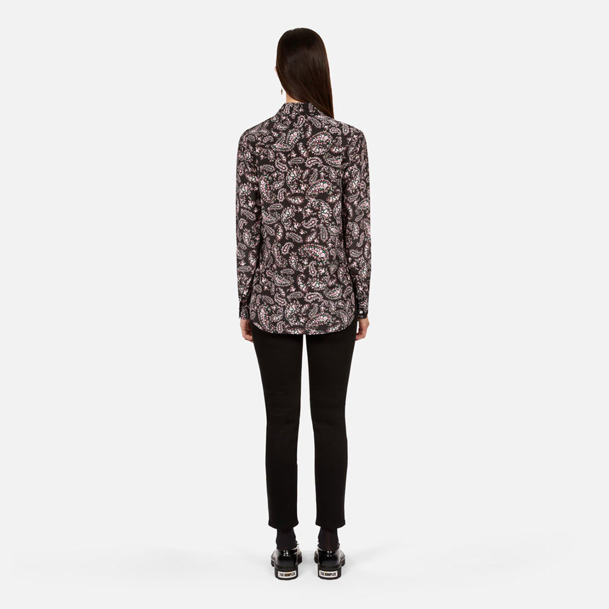 KADIN BASKILI PEMBE GÖMLEK