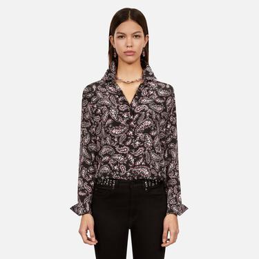  KADIN BASKILI PEMBE GÖMLEK