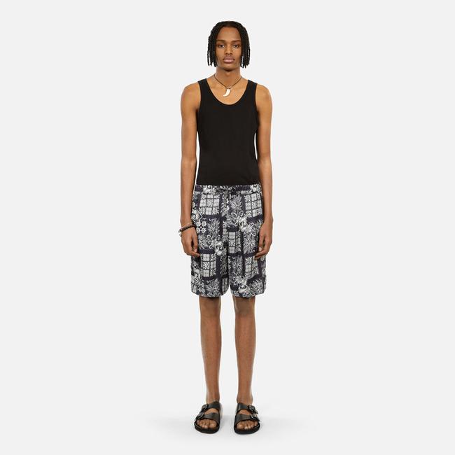  ERKEK MAVİ BASKILI ŞORT