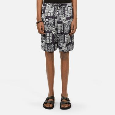  ERKEK MAVİ BASKILI ŞORT