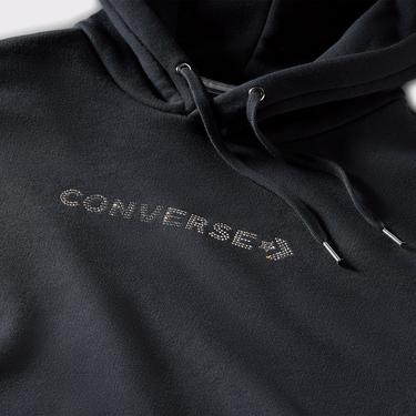  Converse Swarovksi Kristal Kadın Siyah Hoodie