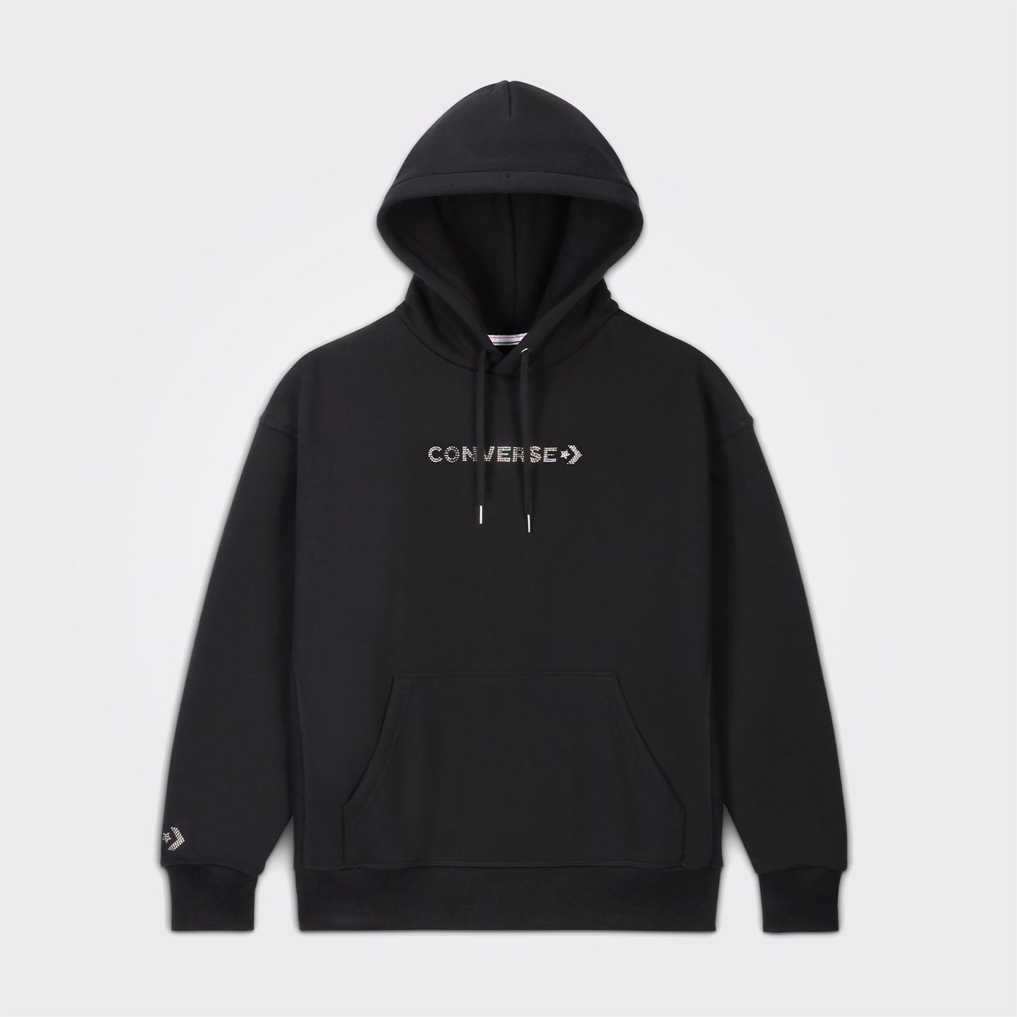 Converse Swarovksi Kristal Kadın Siyah Hoodie