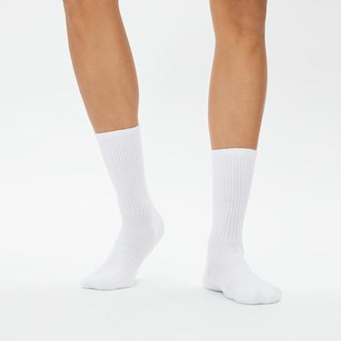  UNITED4 Unisex Beyaz 2'li Çorap