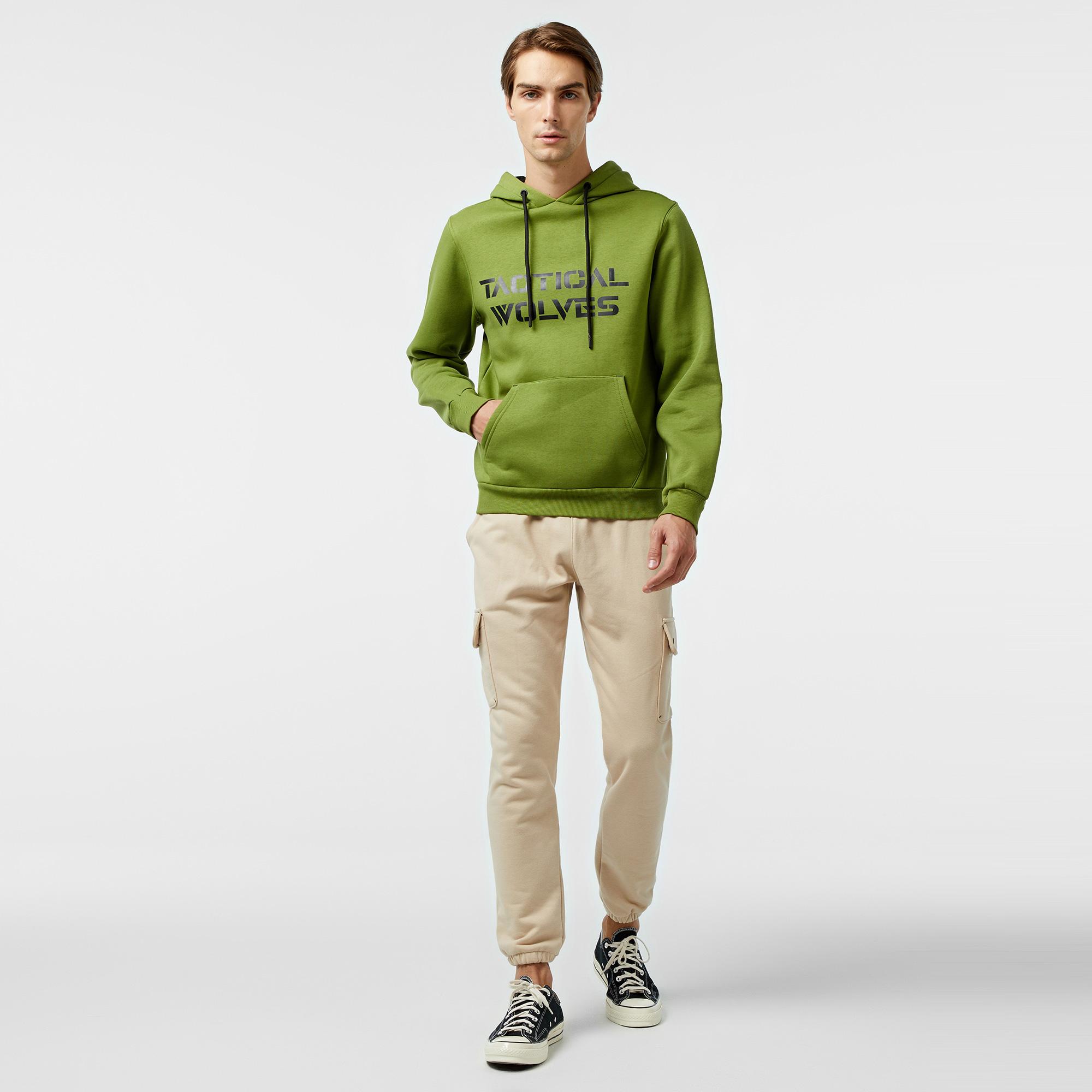 Tactical Wolves Classic Erkek Yeşil Sweatshirt