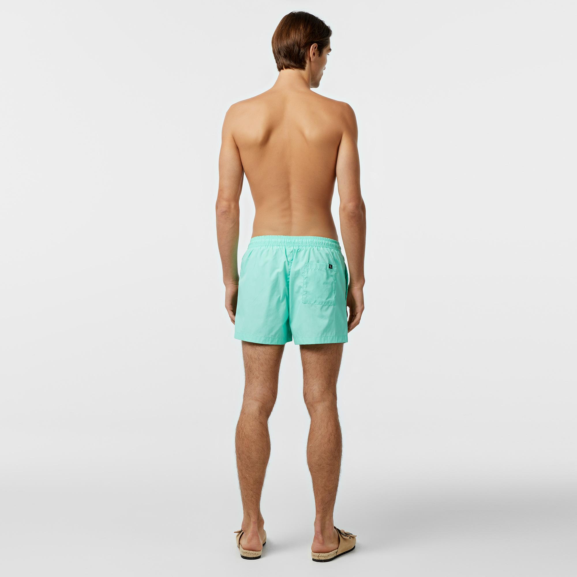 Calvin Klein Monogram Erkek Yeşil Deniz Şortu