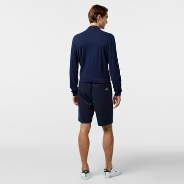  Lacoste Signature Print Erkek Lacivert Şort