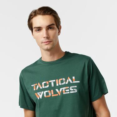  Tactical Wolves Classic Erkek Bej Günlük T-Shirt
