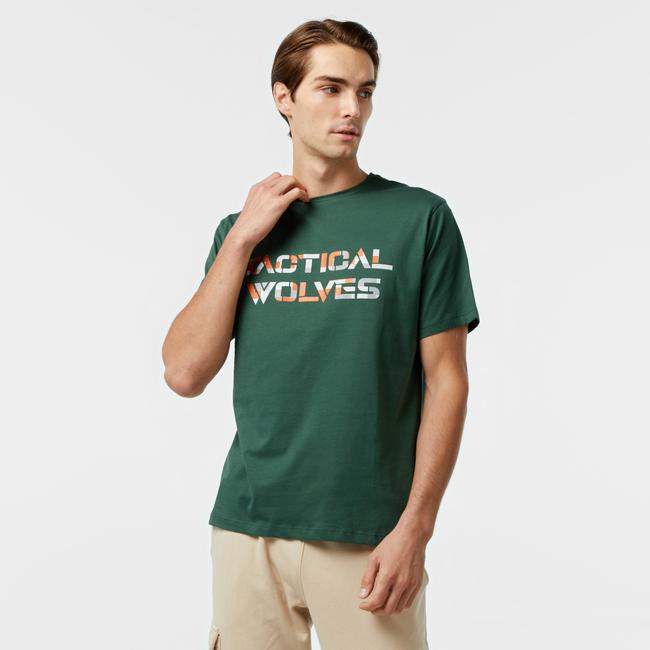  Tactical Wolves Classic Erkek Bej Günlük T-Shirt