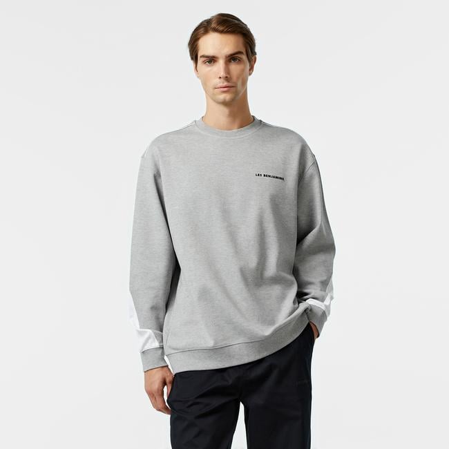 Les Benjamins 402 Erkek Gri Sweatshirt