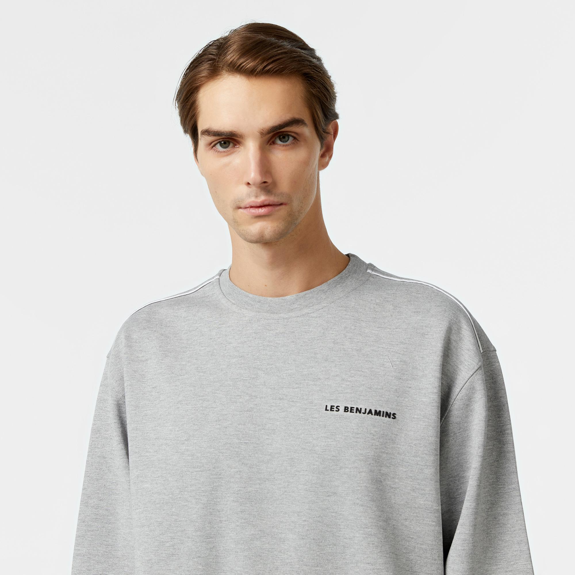 Les Benjamins 402 Erkek Gri Sweatshirt