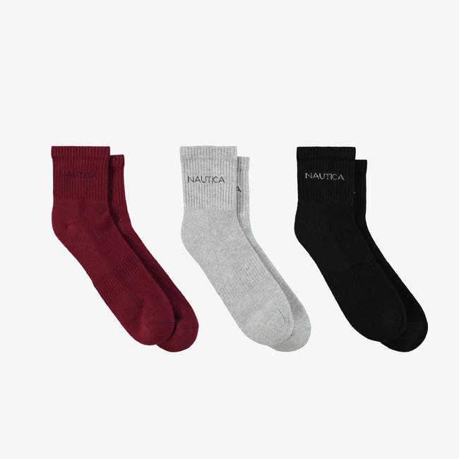  Nautica Erkek Bordo 3Lü Çorap
