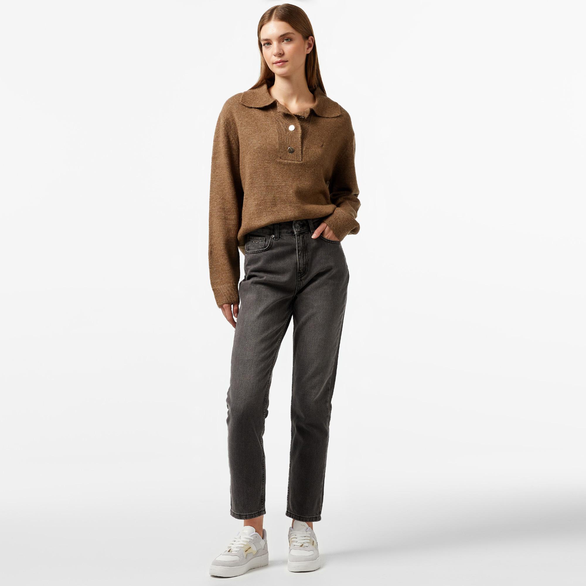 Nautica Kadın Kahverengi Regular Fit Triko