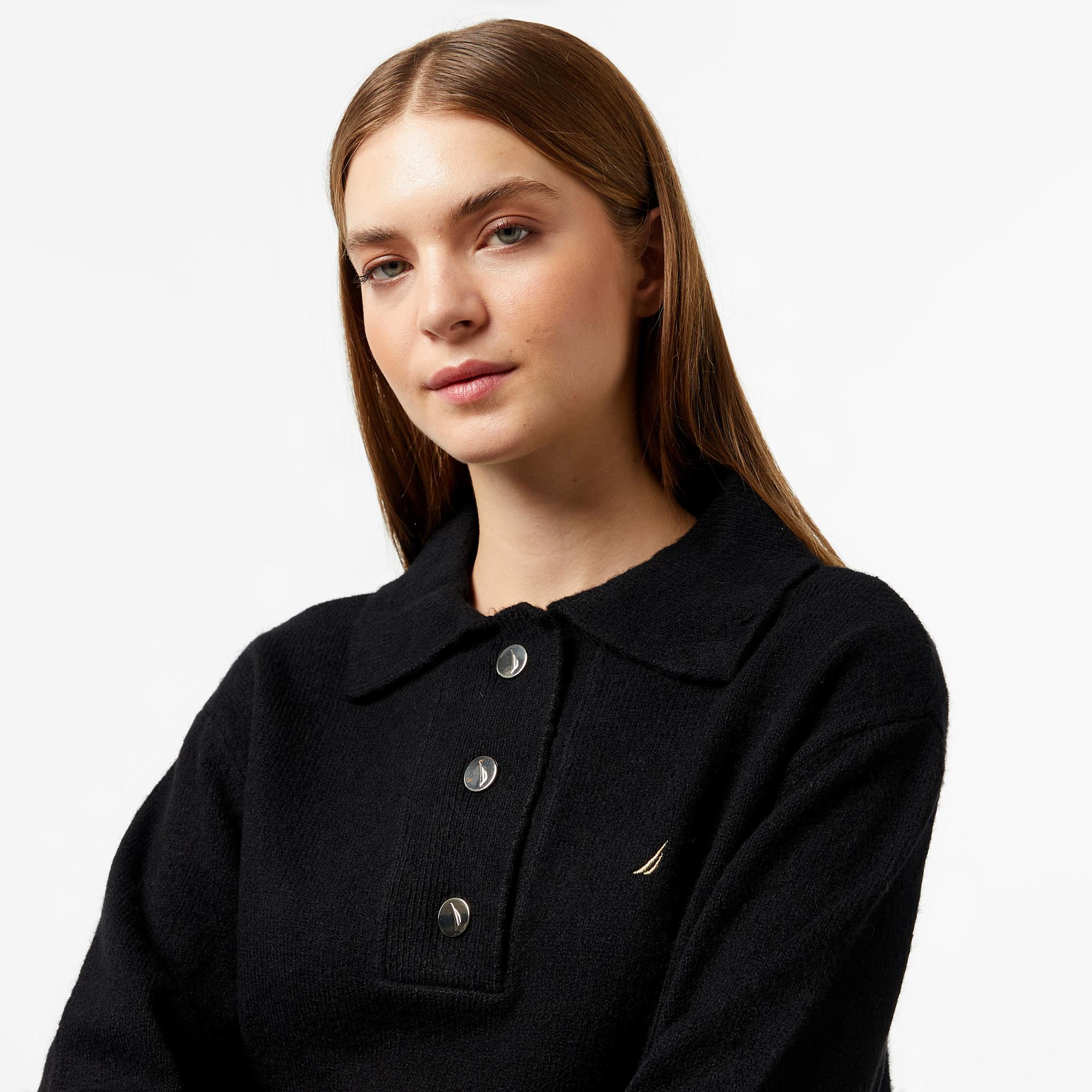 Nautica Kadın Siyah Regular Fit Triko