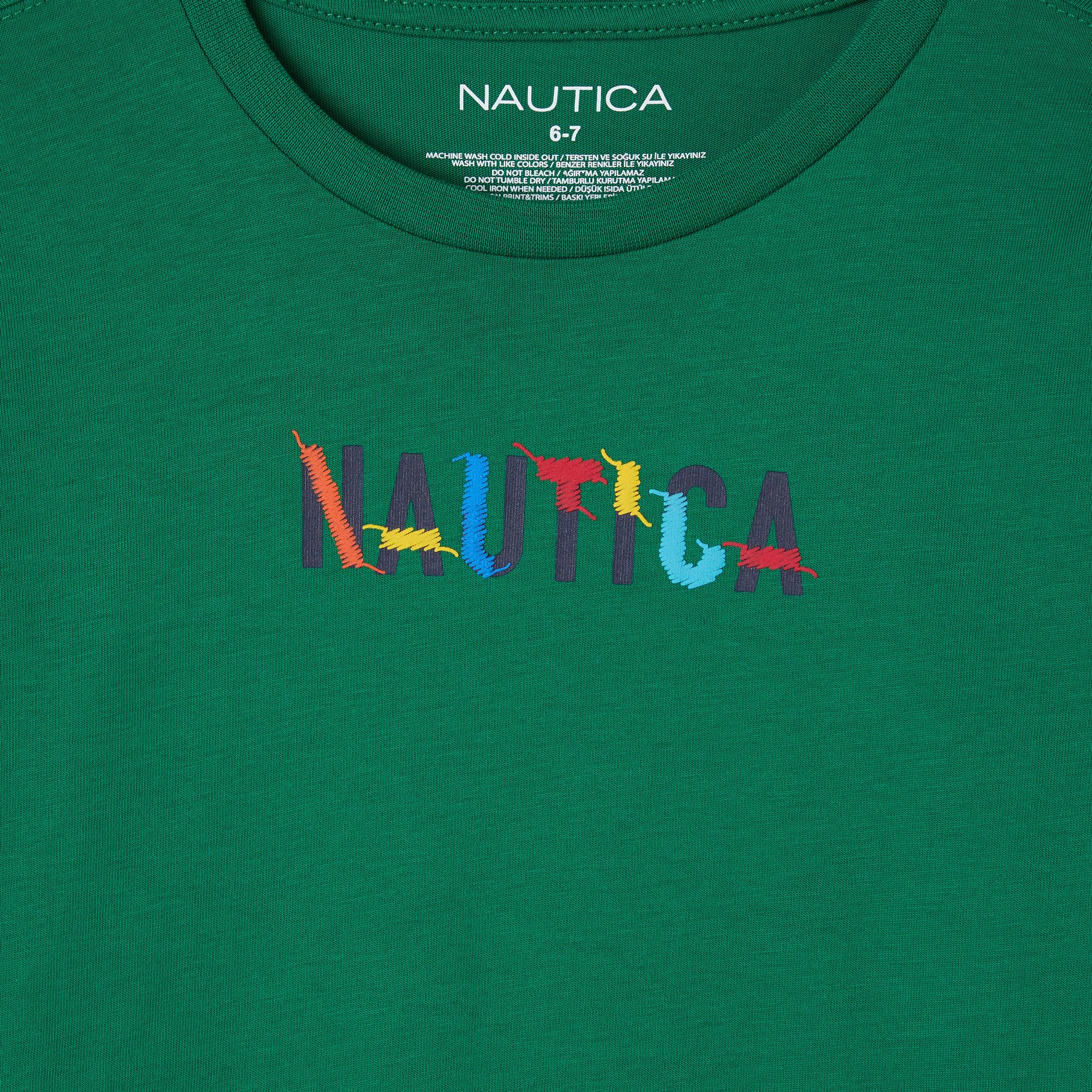 Nautica Erkek Çocuk Yeşil Uzun Kollu T-Shirt