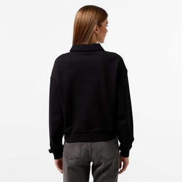  Nautica Kadın Siyah Oversize Uzun Kollu Polo