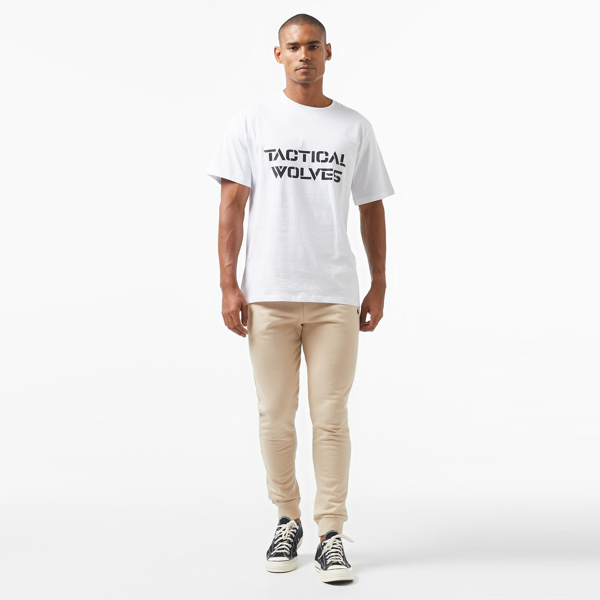 Tactical Wolves Classic Erkek Beyaz T-Shirt