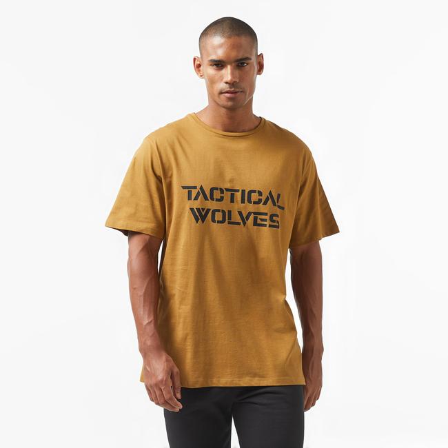  Tactical Wolves Classic Erkek Bej T-Shirt