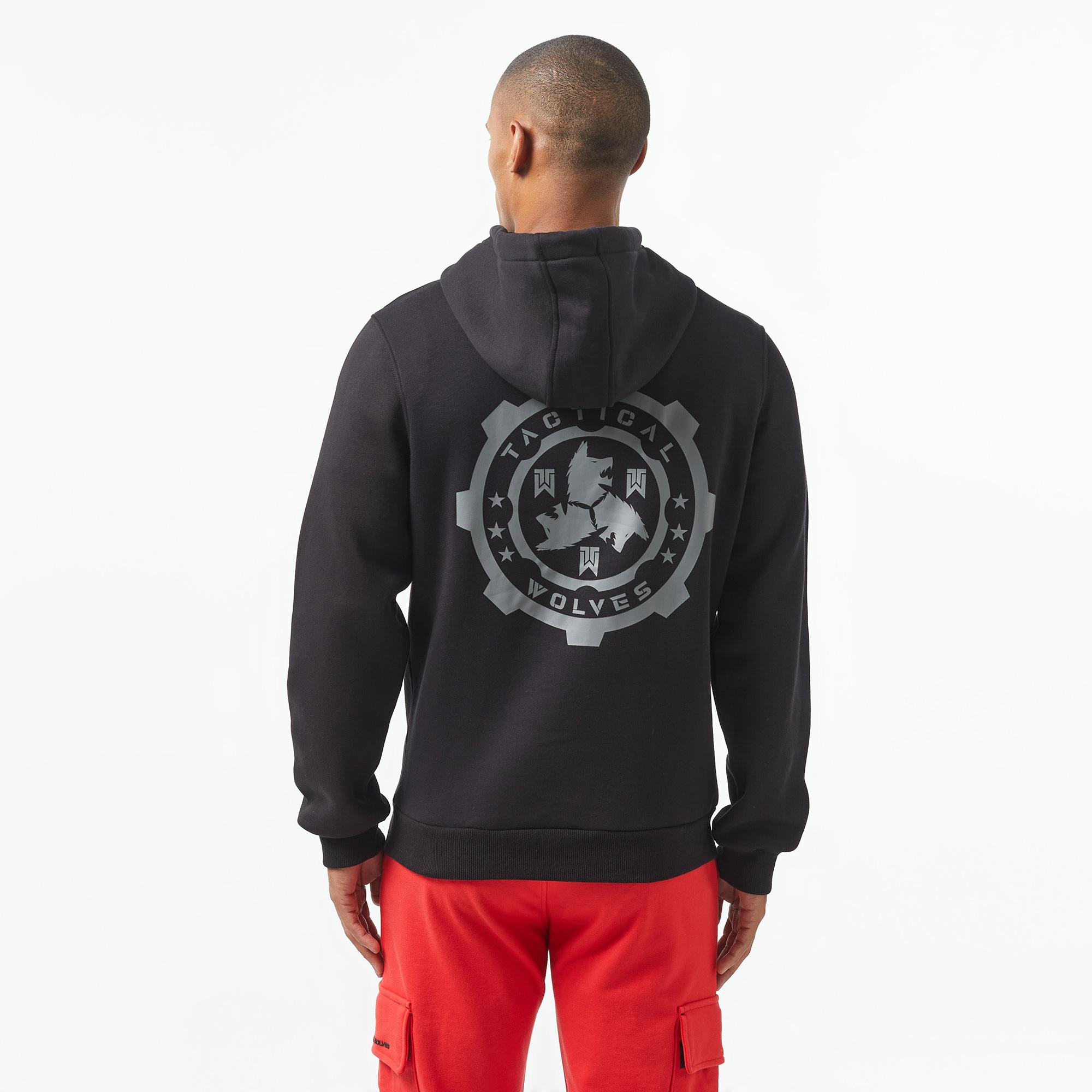 Tactical Wolves Classic Erkek Siyah Hoodie