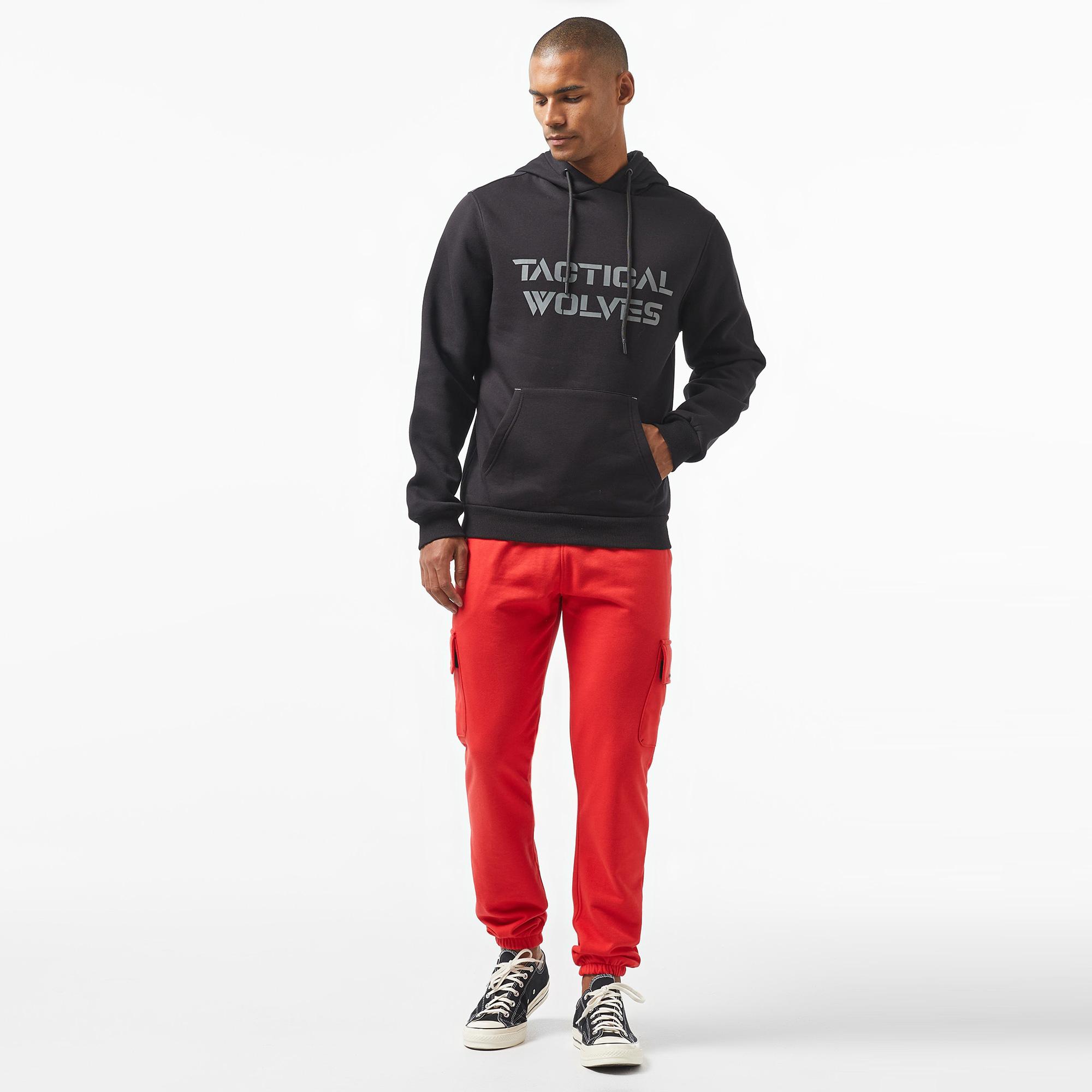 Tactical Wolves Classic Erkek Siyah Hoodie