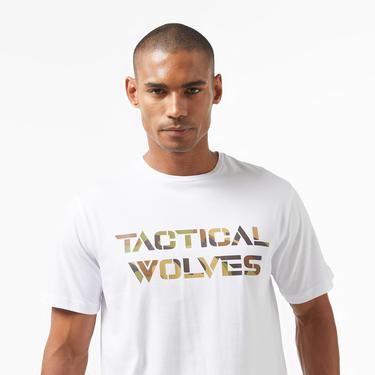  Tactical Wolves Erkek Beyaz Günlük T-Shirt