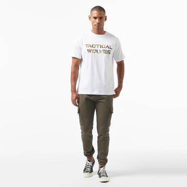  Tactical Wolves Erkek Beyaz Günlük T-Shirt