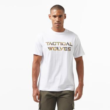  Tactical Wolves Erkek Beyaz Günlük T-Shirt