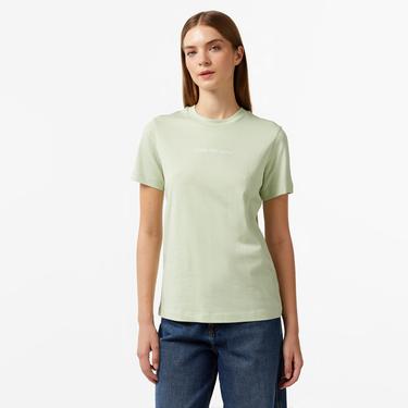  Calvin Klein Jeans institutional Straight Kadın Yeşil T-Shirt