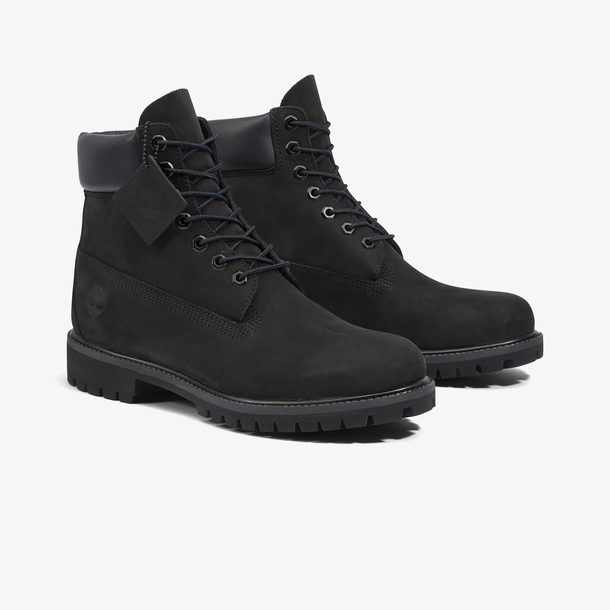 Timberland Premium 6 Inch Lace Up Erkek Siyah Bot