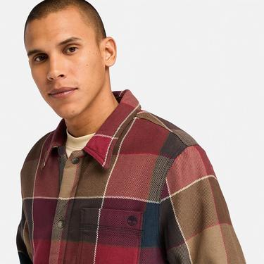  Timberland Sherpa Lined Plaid Erkek Renkli Ceket