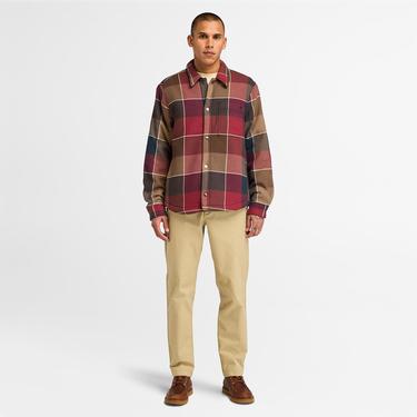  Timberland Sherpa Lined Plaid Erkek Renkli Ceket