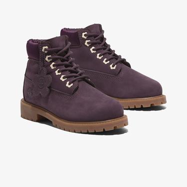  Timberland Premium 6 Inch Lace Up Çocuk Mor Bot