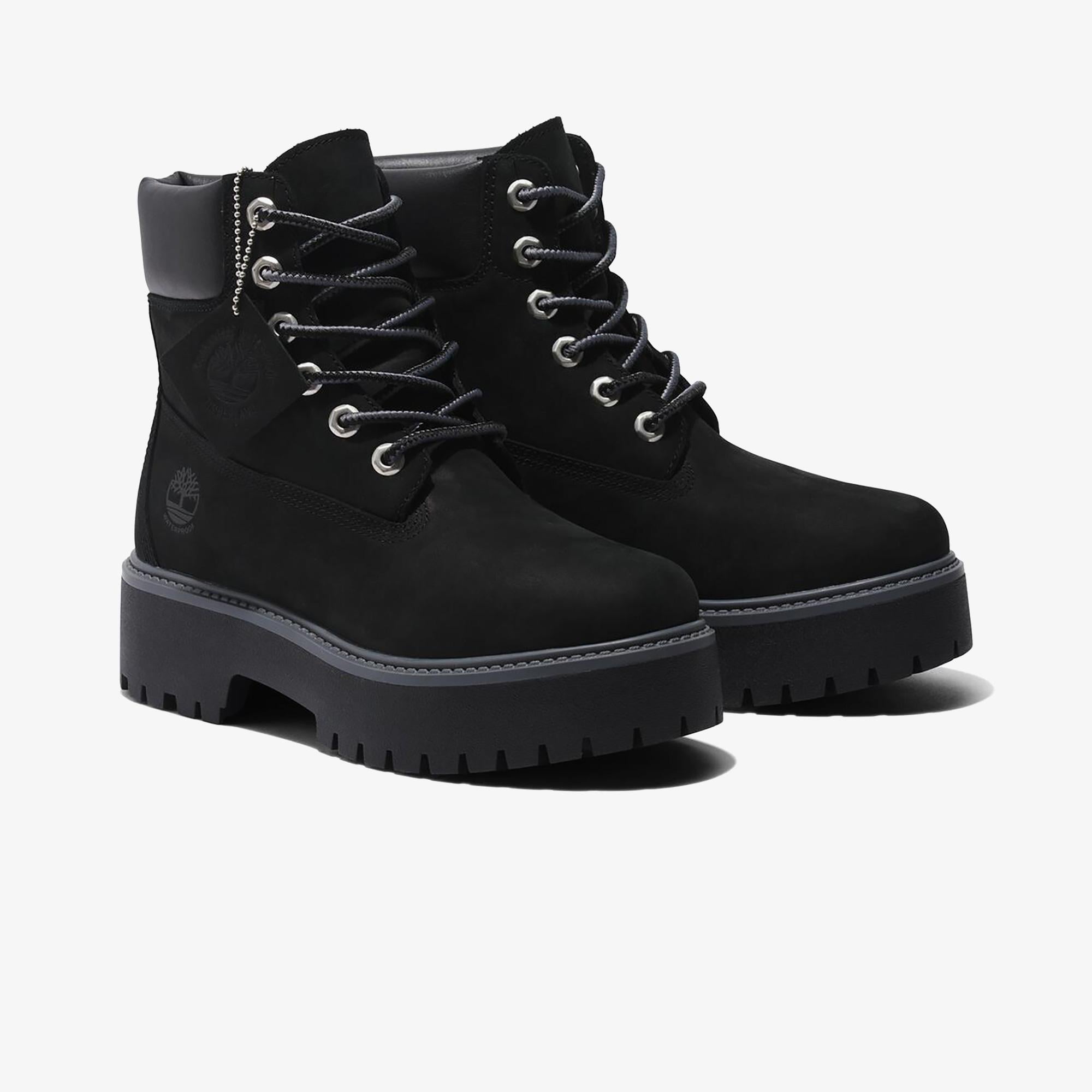 Timberland Stone Street 6 Inch Lace Up Kadın Siyah Bot