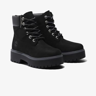  Timberland Stone Street 6 Inch Lace Up Kadın Siyah Bot