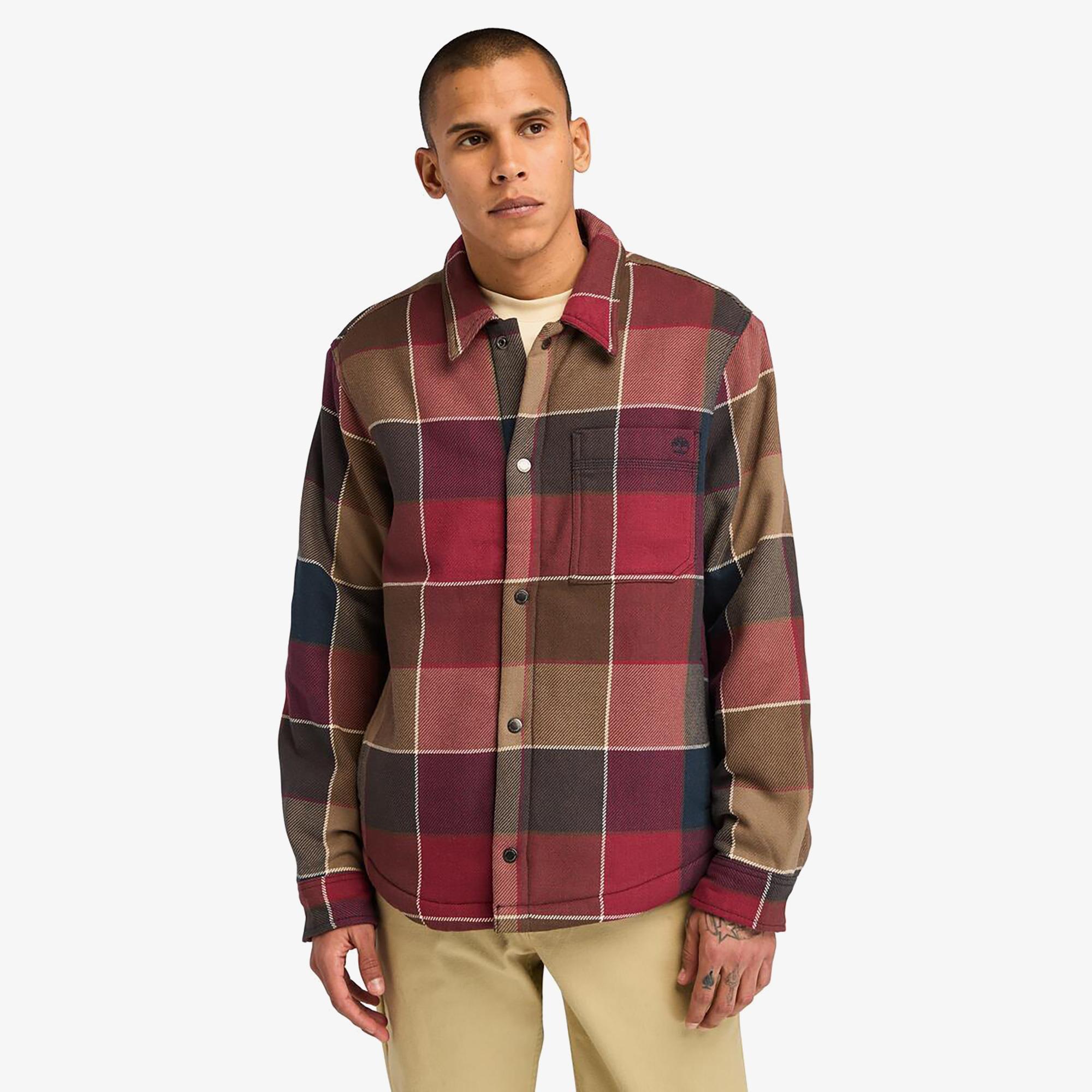 Timberland Sherpa Lined Plaid Erkek Renkli Ceket