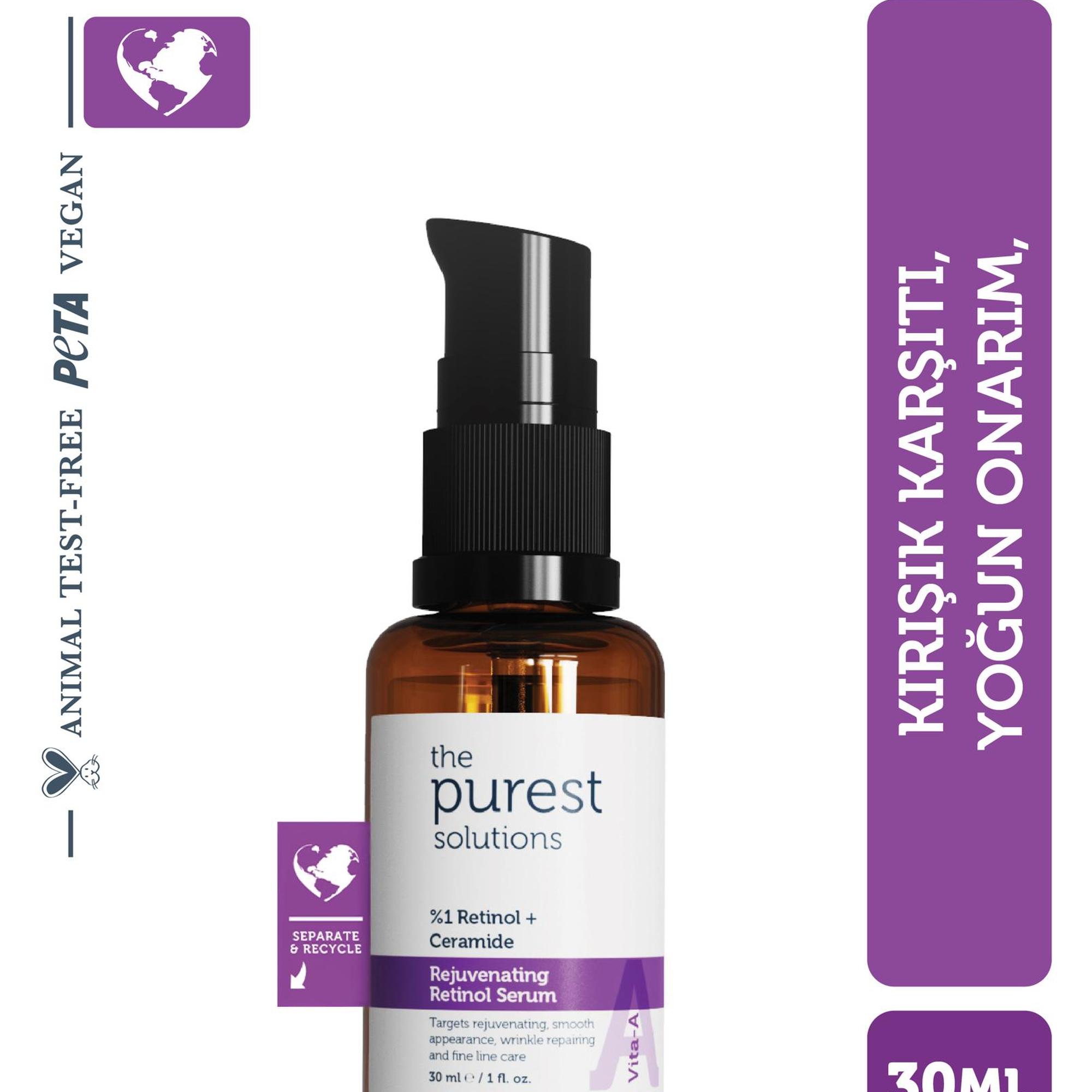 The Purest Solutions Onarıcı & Besleyici Retinol Serum 
(1% Retinol + Ceramide)  30 ML