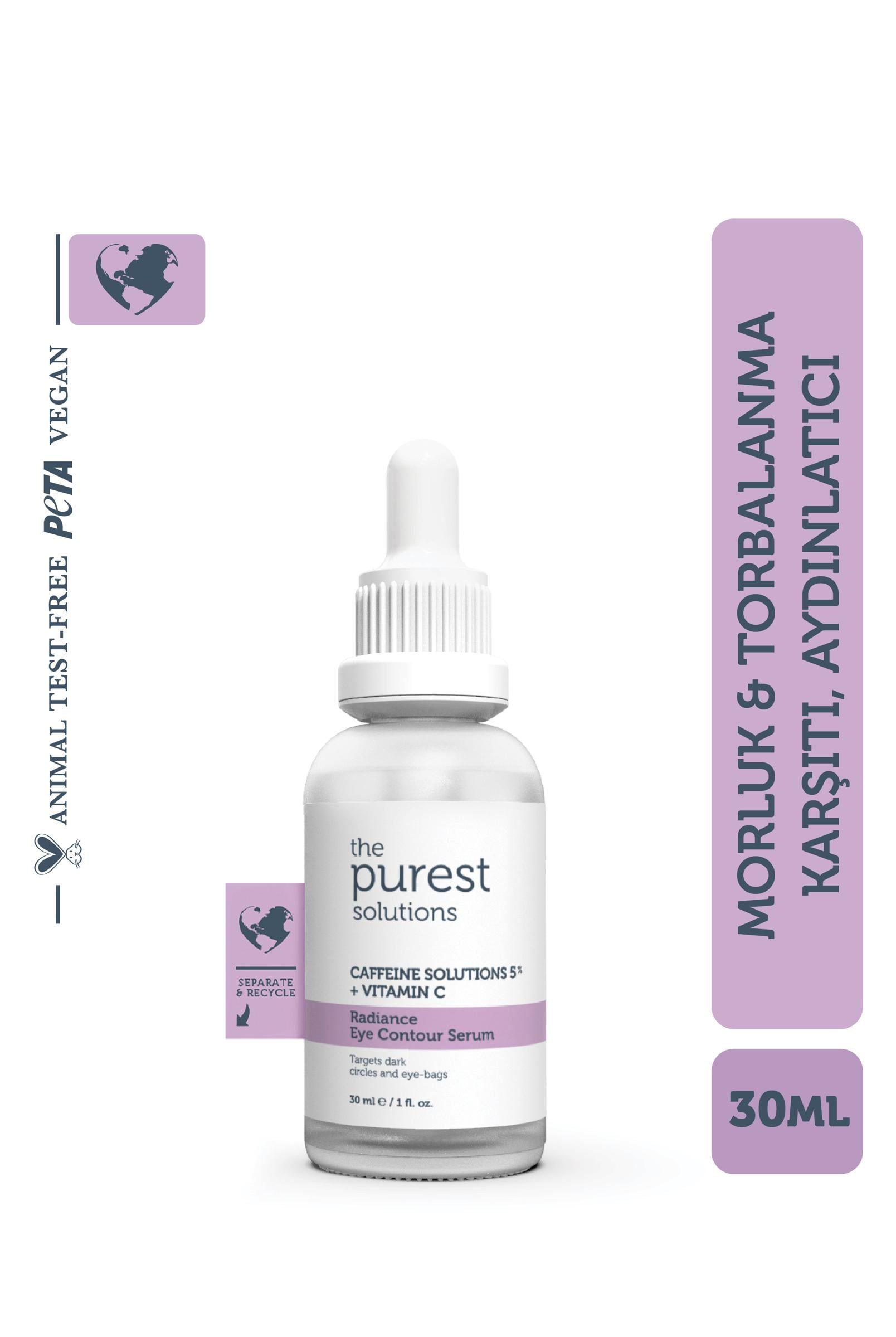  The Purest Solutions Göz Altı Torbalanma Ve Morluk Karşıtı Bakım Serumu 30 ML