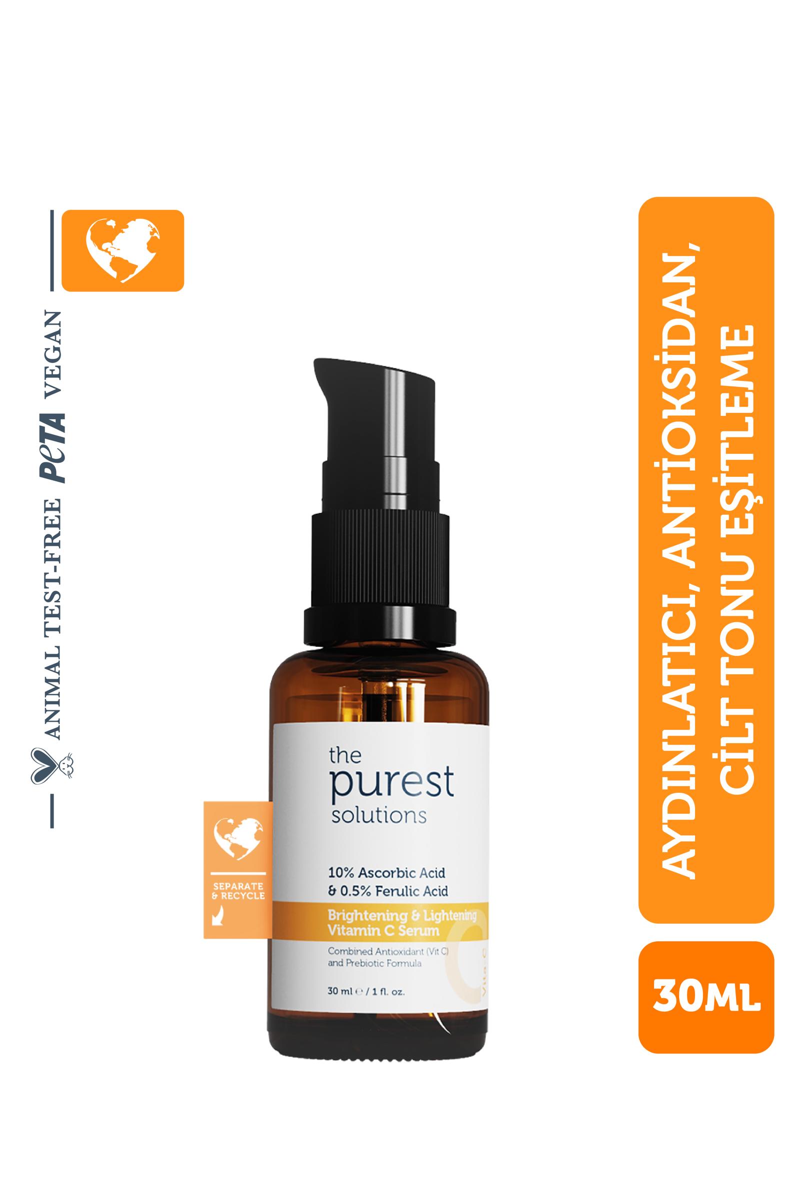 The Purest Solutions Aydınlatıcı & Renk Tonu Eşitleyici C Vitamini Serumu 
(%10 Ascorbic acid & Ferulic Acid %0,5) 30 ML
