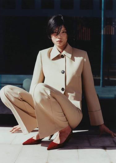  Mango Kadın Düğmeli Kalıplı Ceket Kahverengi