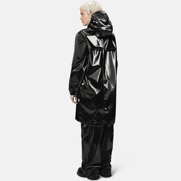  Rains Long Jacket W3 Unisex Siyah Yağmurluk
