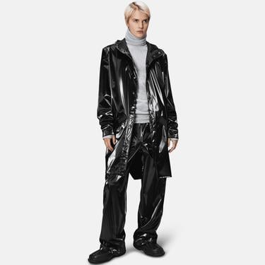  Rains Long Jacket W3 Unisex Siyah Yağmurluk