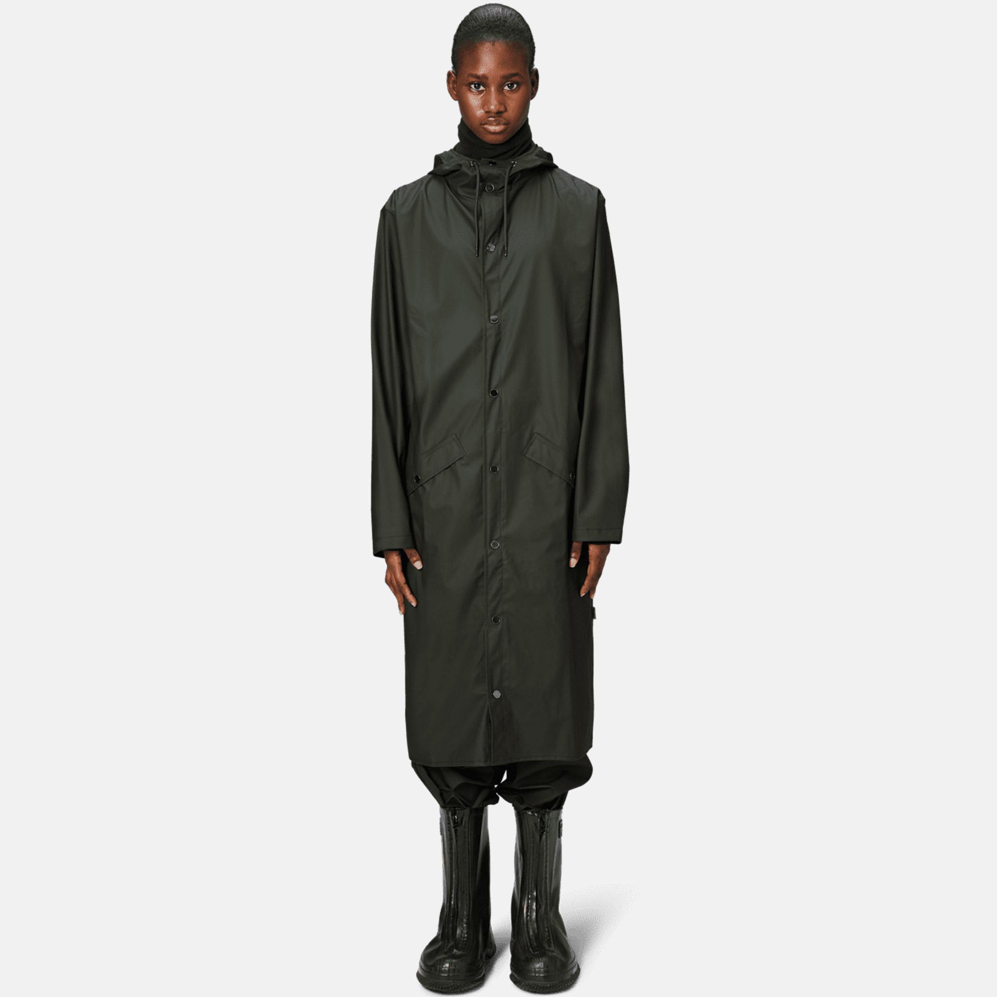Rains Longer Jacket W3 Kadın Yeşil Yağmurluk